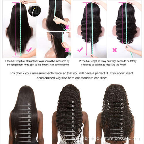 Body wave Lace Front Human Hair Wig Brazilian Virgin Human Hair 13X4 Lace Frontal Wig Pre Plucked With Baby Hair Natural Black